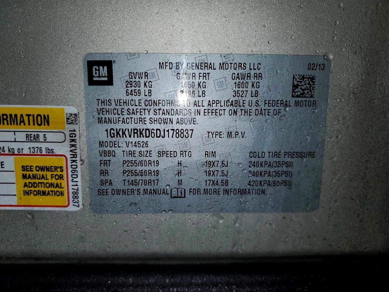 2013 GMC Acadia Slt-1 - zdjęcie 14