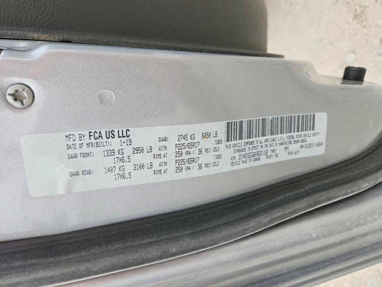 2019 Dodge Grand Caravan Gt - zdjęcie 13