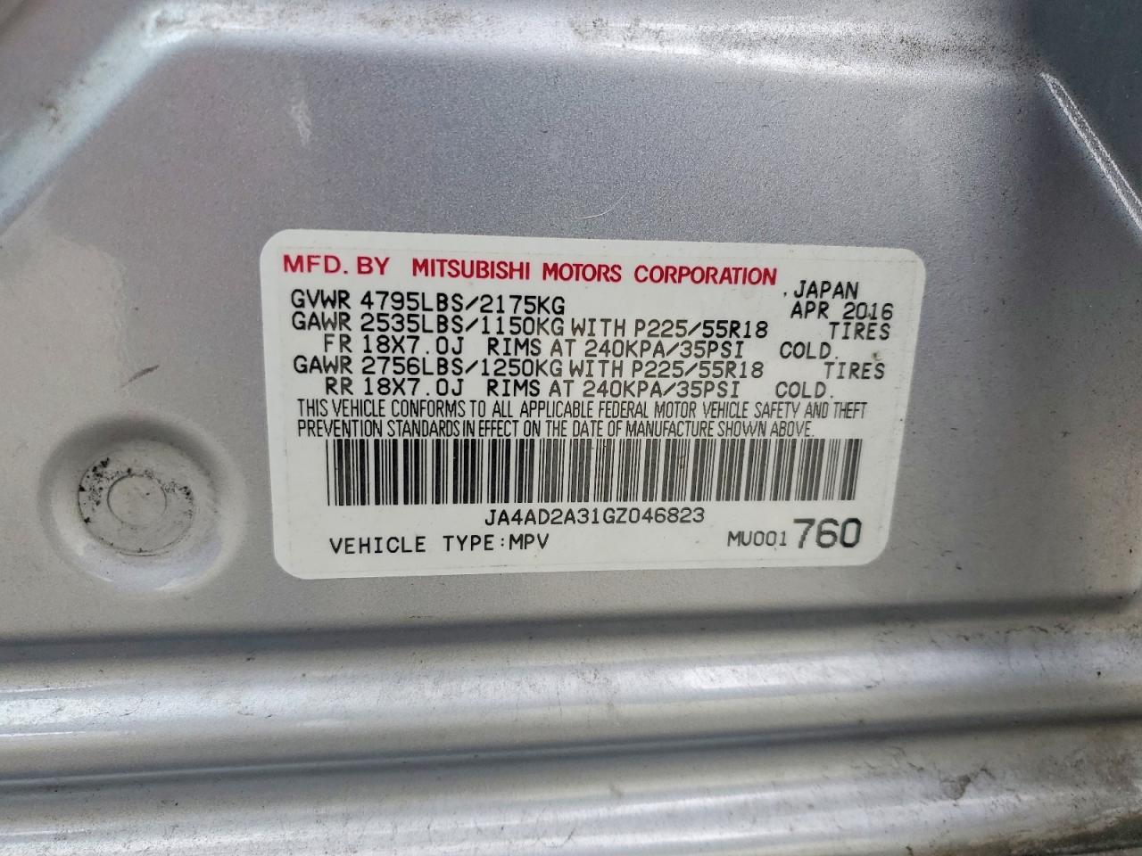2016 Mitsubishi Outlander Es - zdjęcie 13