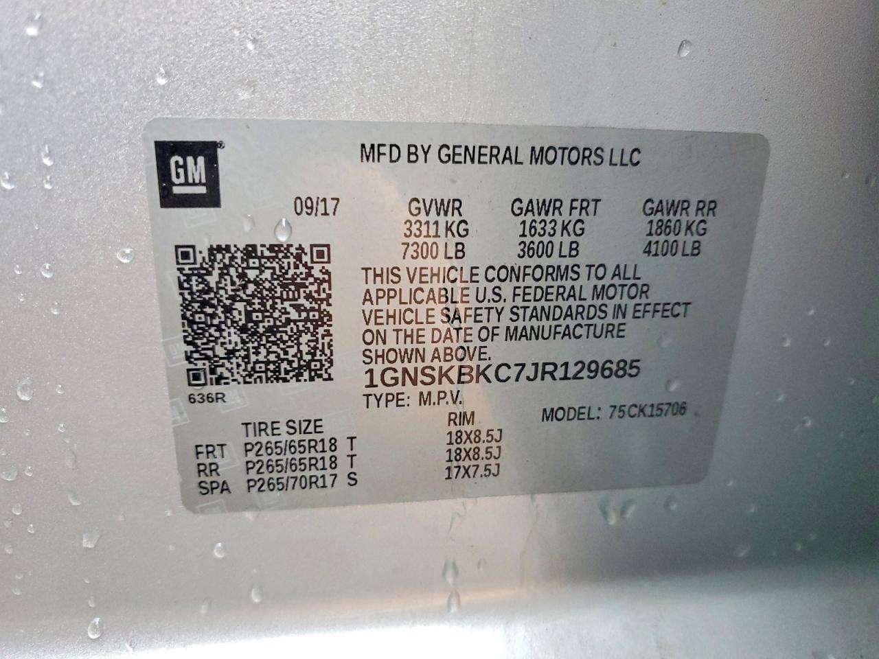 2018 Chevrolet Tahoe K1500 Lt - zdjęcie 12