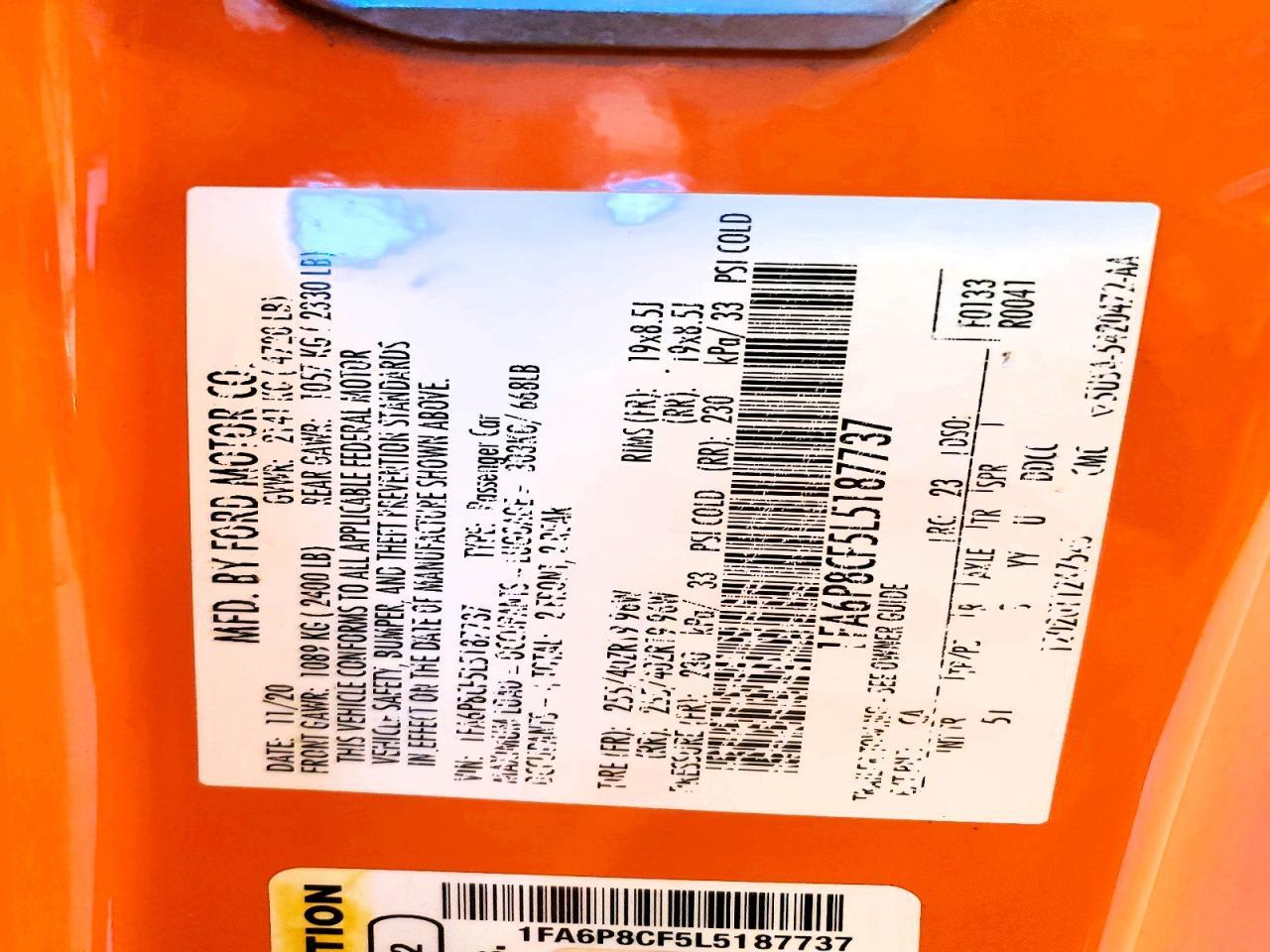 2020 Ford Mustang Gt - zdjęcie 12