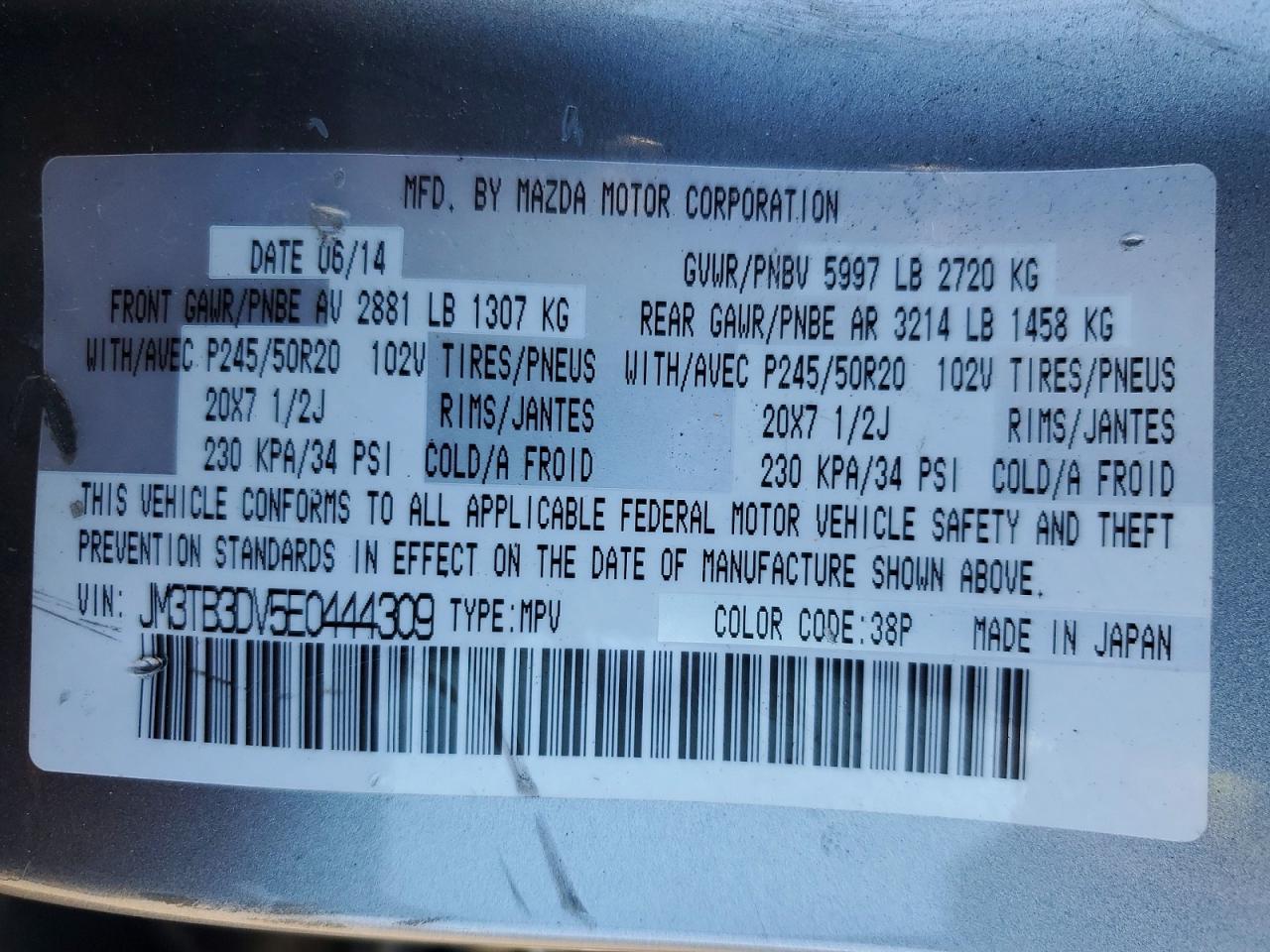 2014 Mazda Cx-9 Grand Touring - zdjęcie 13