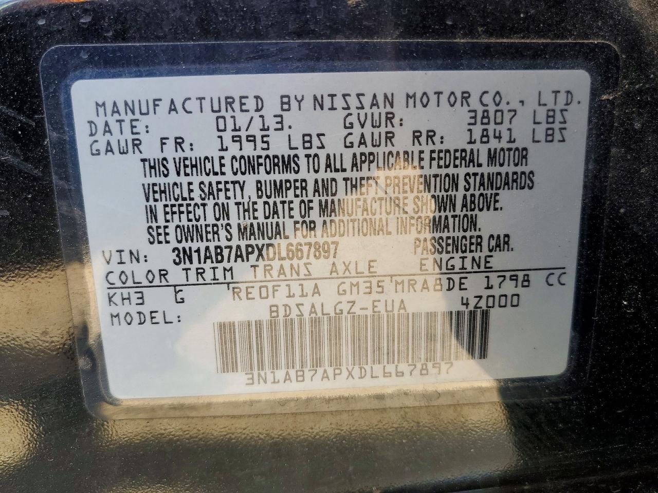 2013 Nissan Sentra S - zdjęcie 13