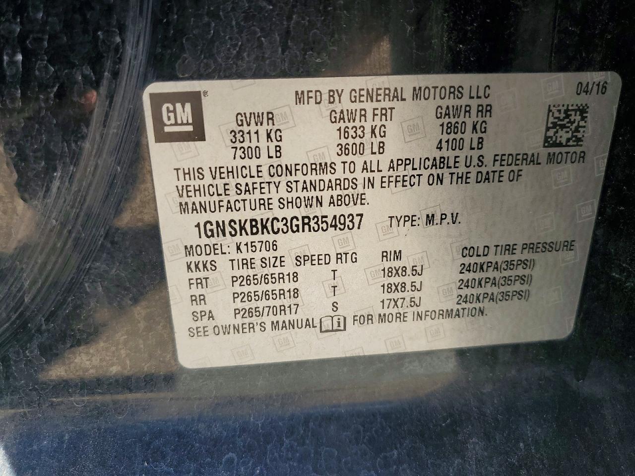 2016 Chevrolet Tahoe K1500 Lt - zdjęcie 13