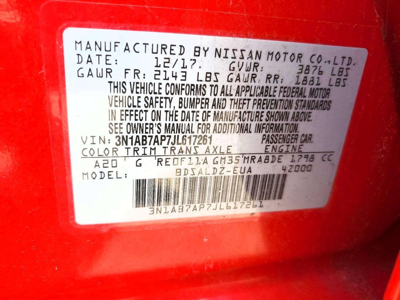 2018 Nissan Sentra Sv - zdjęcie 13