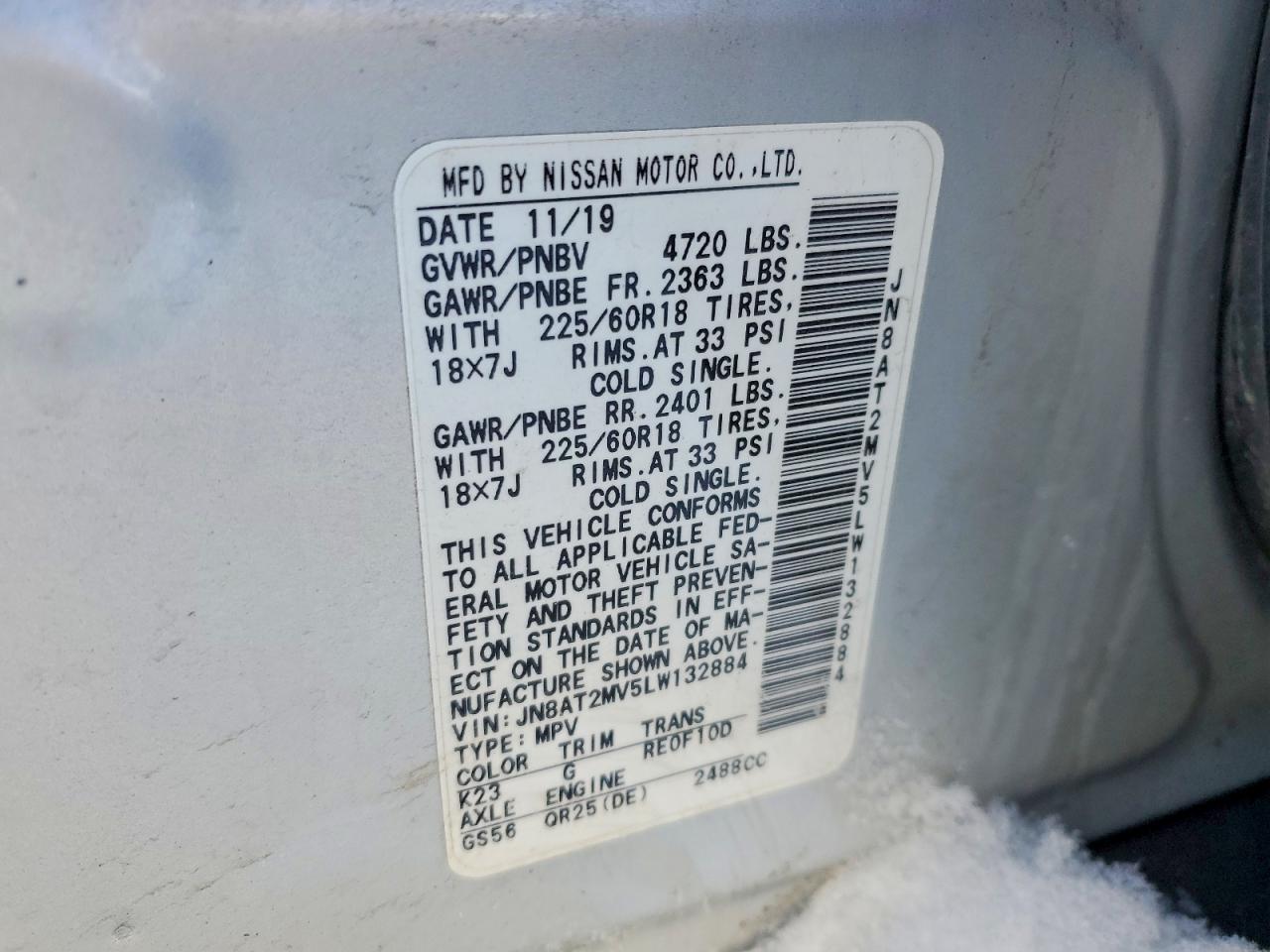 2020 Nissan Rogue Sv - zdjęcie 12