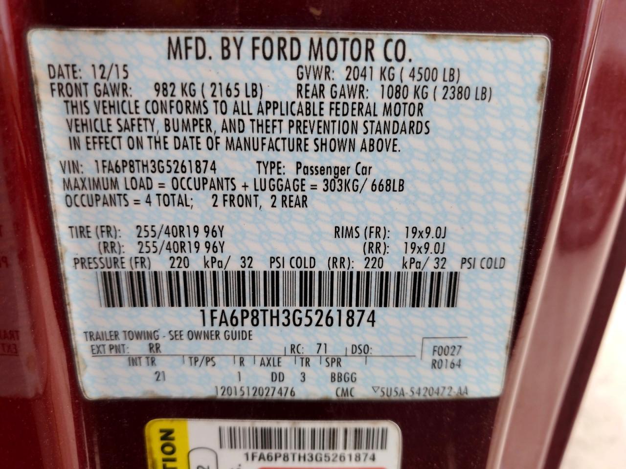 2016 Ford Mustang - zdjęcie 12