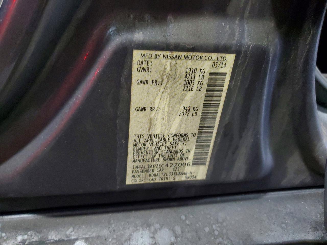 2014 Nissan Altima 2.5 Sv - zdjęcie 13