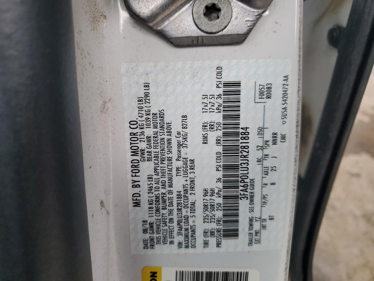 2018 Ford Fusion Se Hybrid - zdjęcie 12