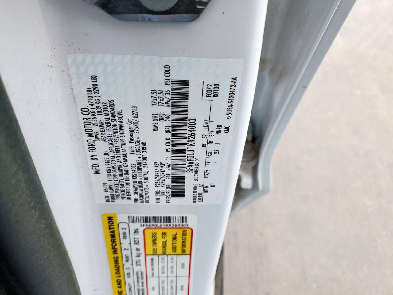 2019 Ford Fusion Se - zdjęcie 12