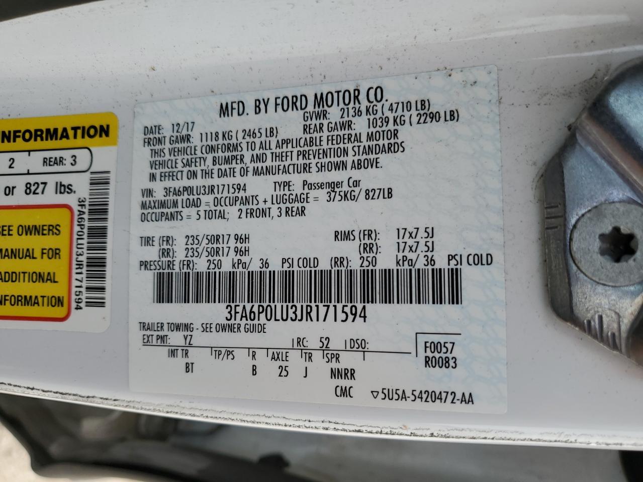 2018 Ford Fusion Se Hybrid - zdjęcie 12