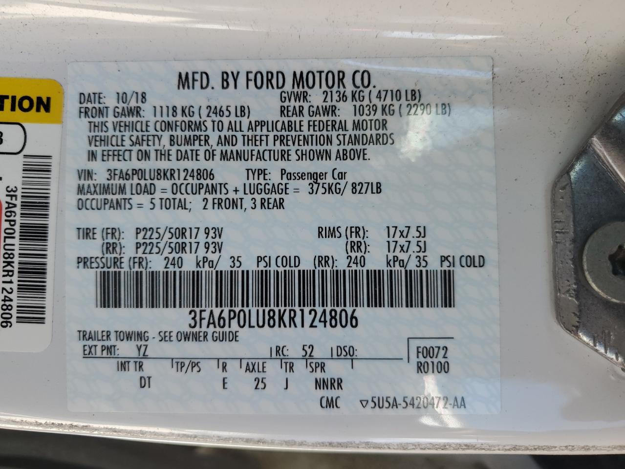 2019 Ford Fusion Se - zdjęcie 12