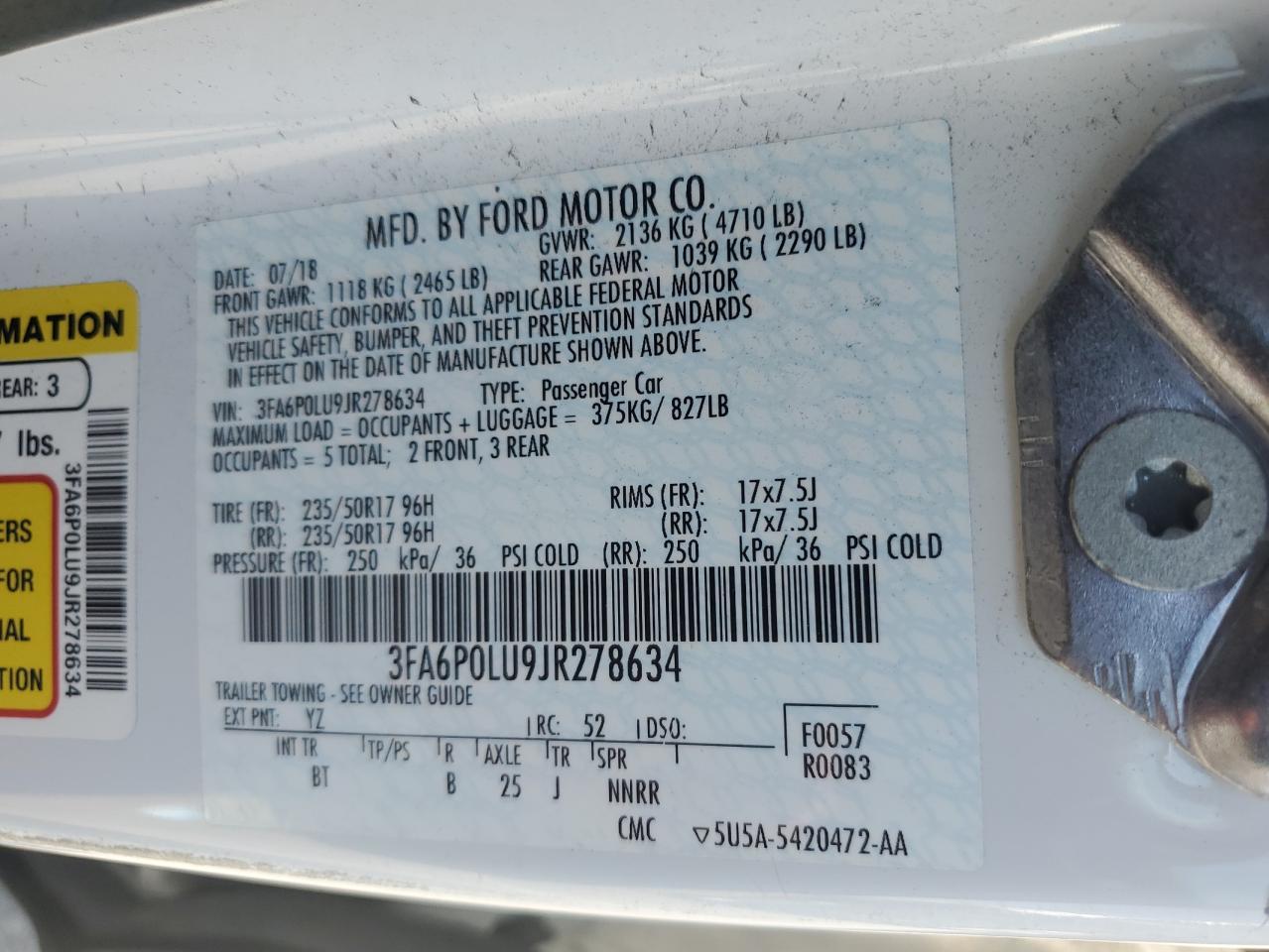 2018 Ford Fusion Se Hybrid - zdjęcie 12