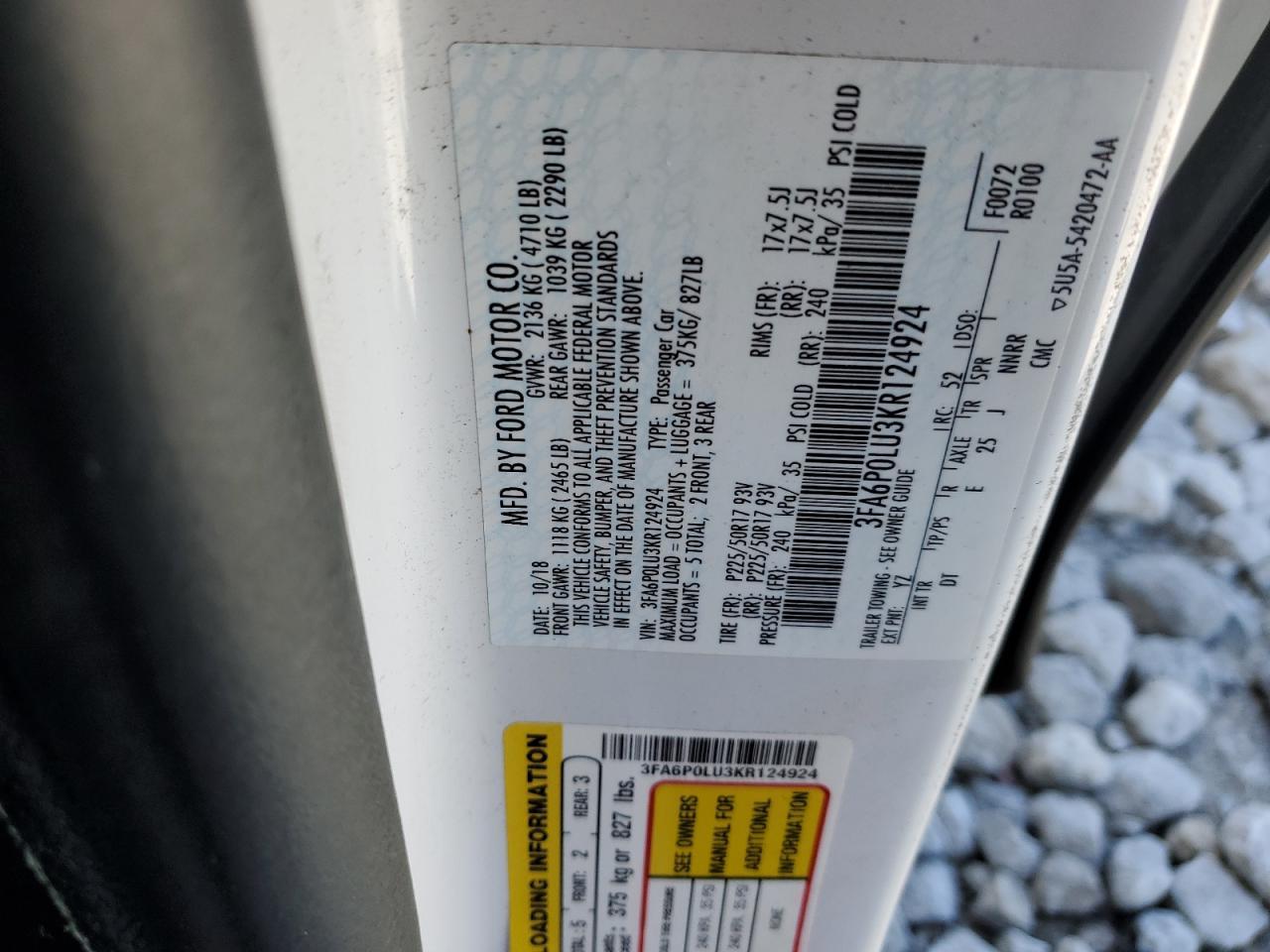 2019 Ford Fusion Se - zdjęcie 12