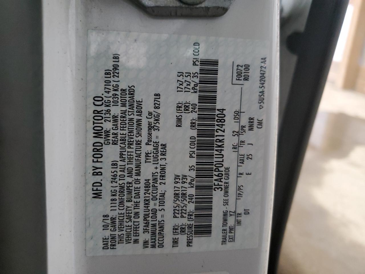 2019 Ford Fusion Se - zdjęcie 12