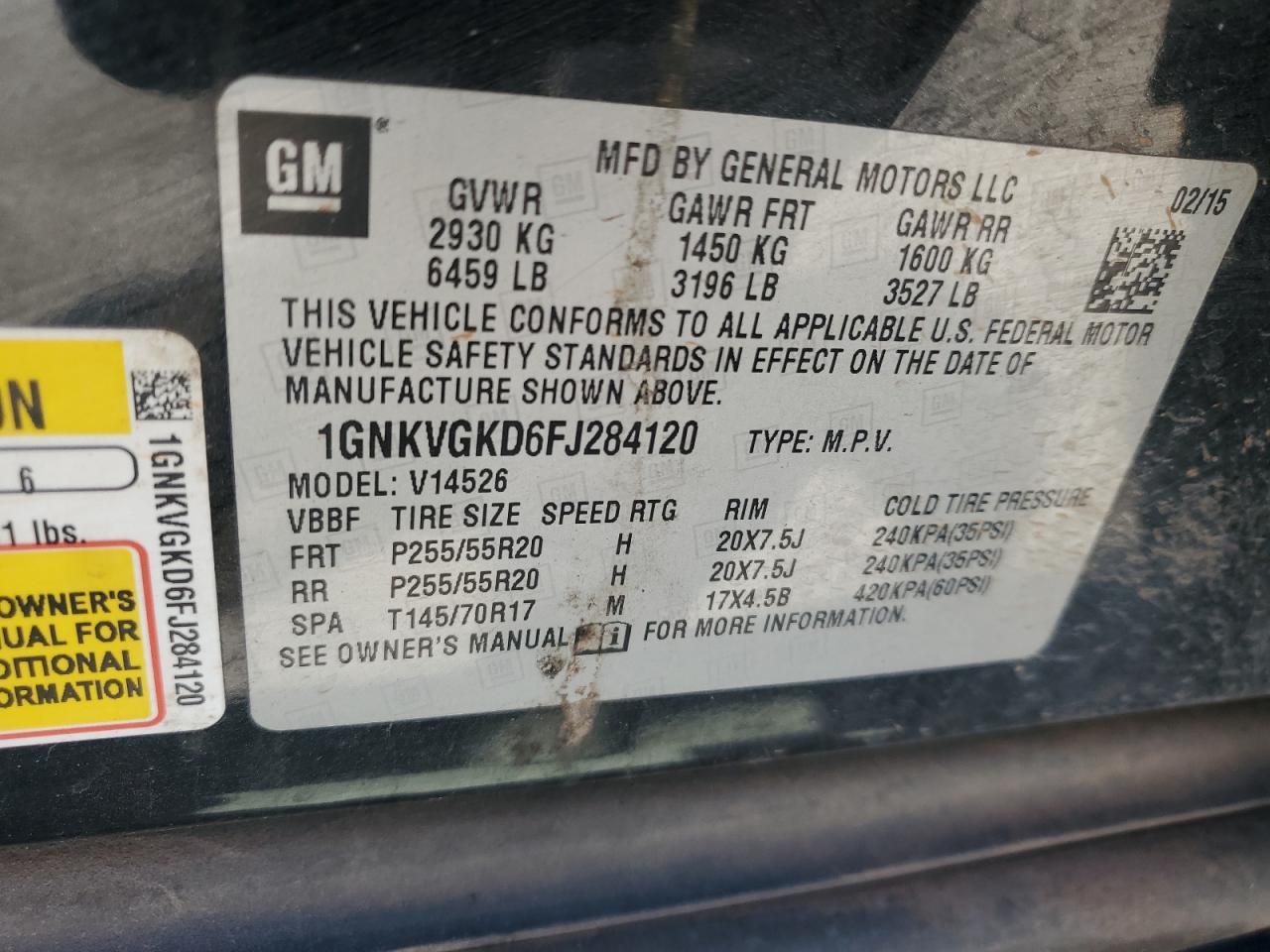 2015 Chevrolet Traverse - zdjęcie 15