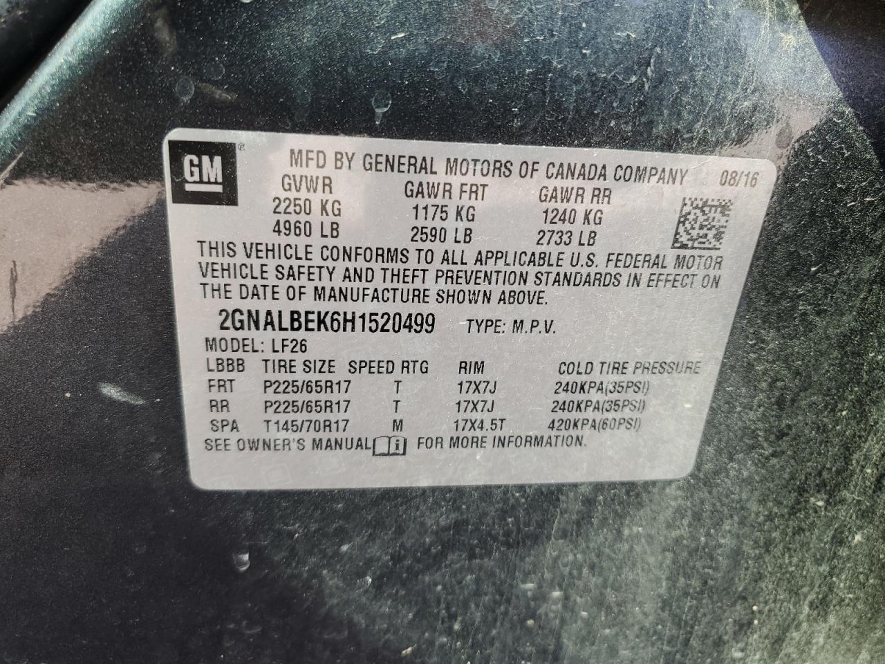 2017 Chevrolet Equinox Ls - zdjęcie 13