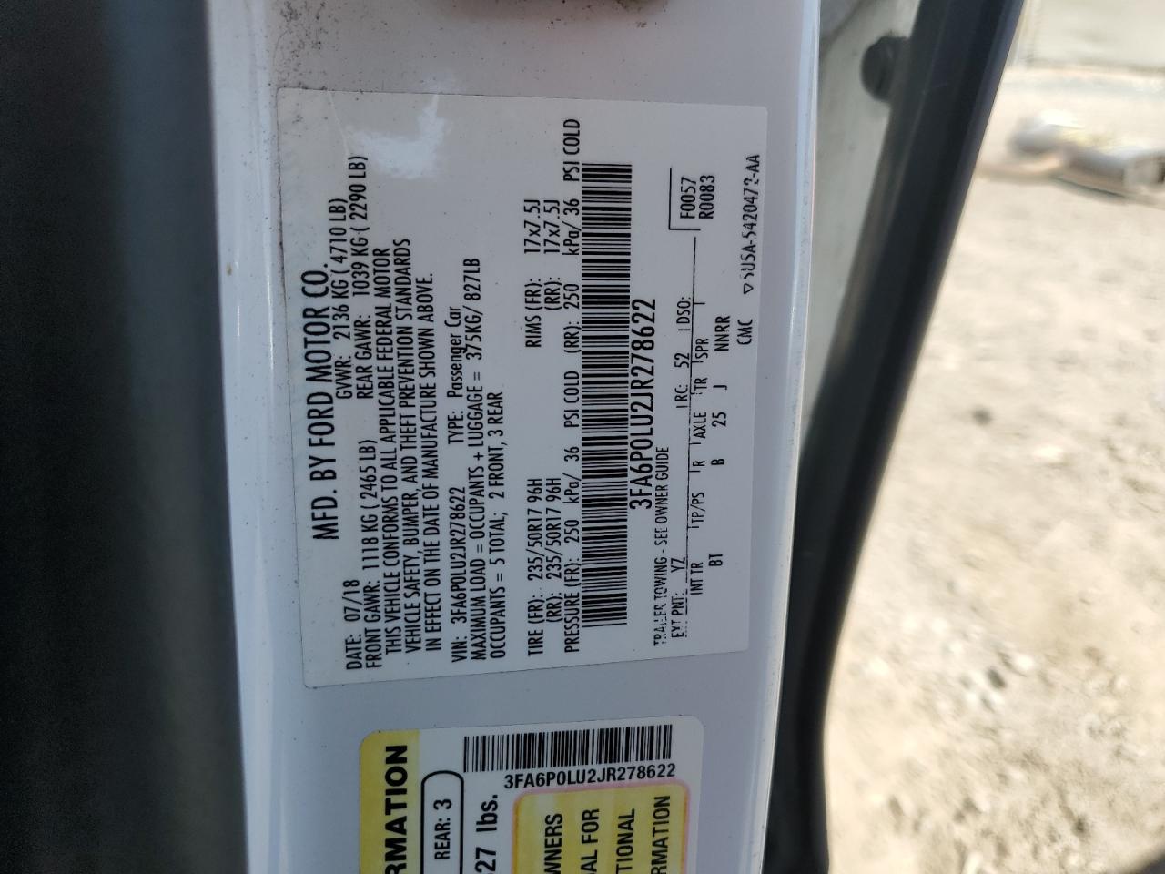 2018 Ford Fusion Se Hybrid - zdjęcie 12