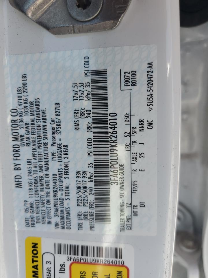 2019 Ford Fusion Se - zdjęcie 12