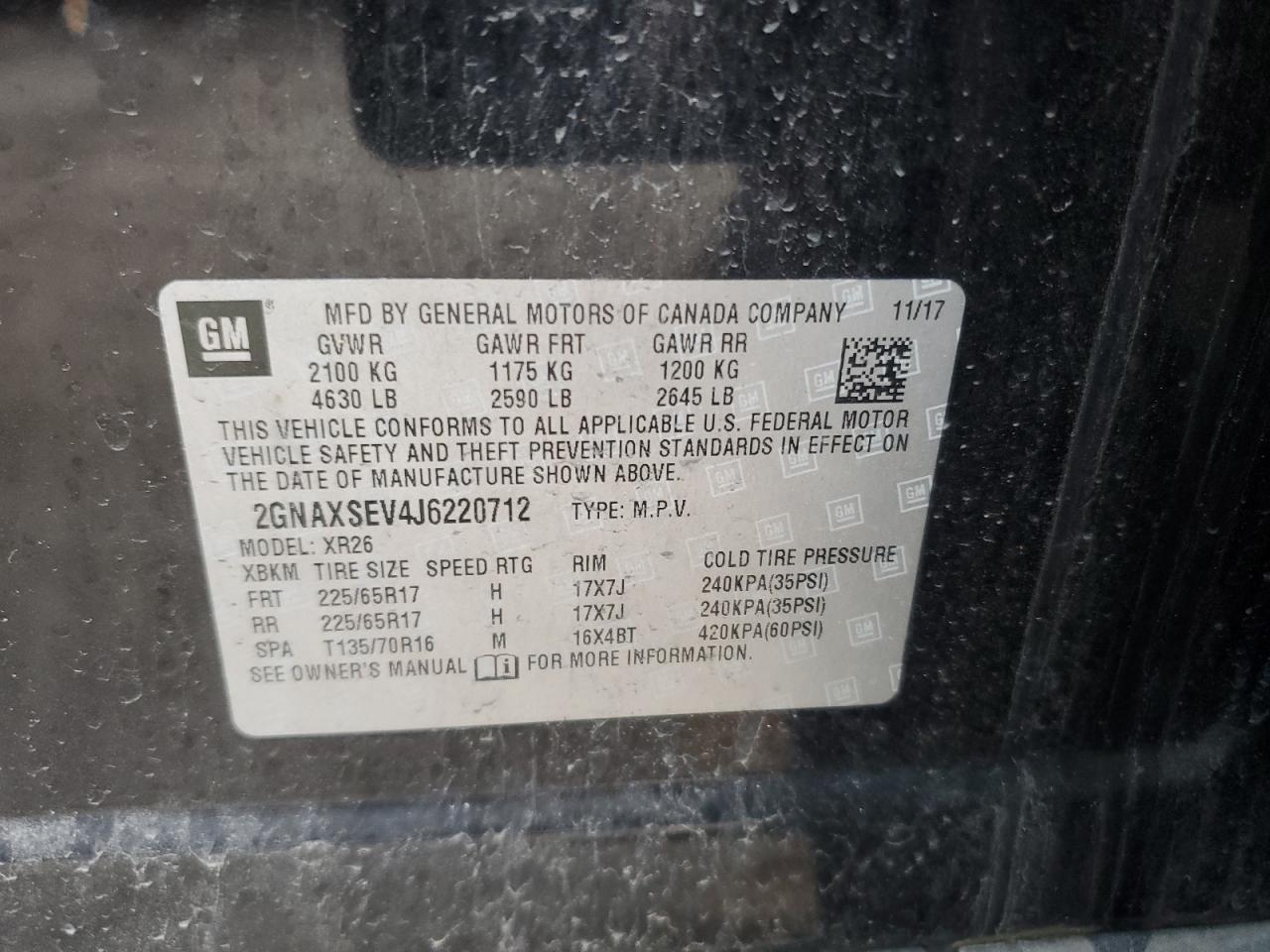 2018 Chevrolet Equinox Lt - zdjęcie 13