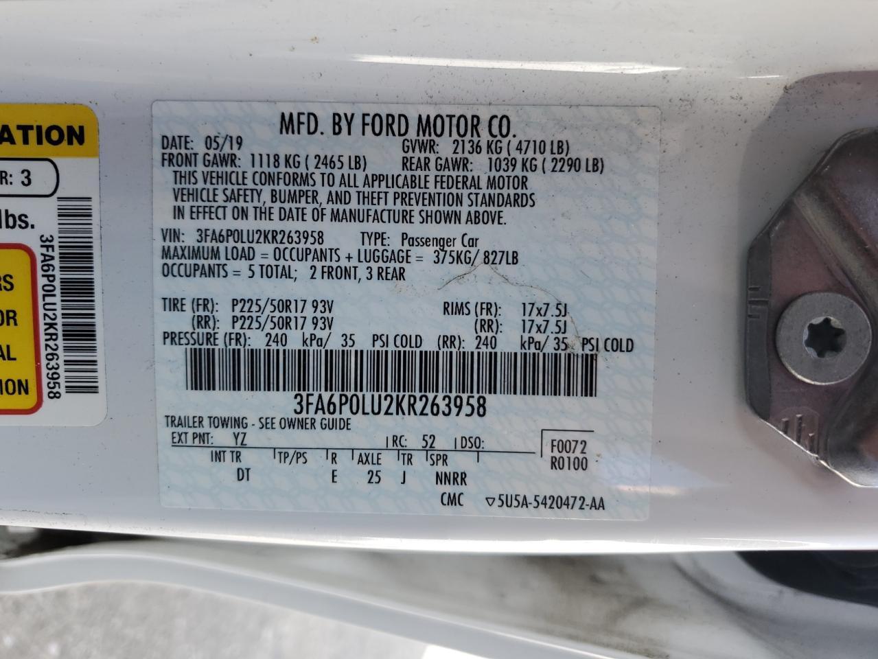 2019 Ford Fusion Se - zdjęcie 12