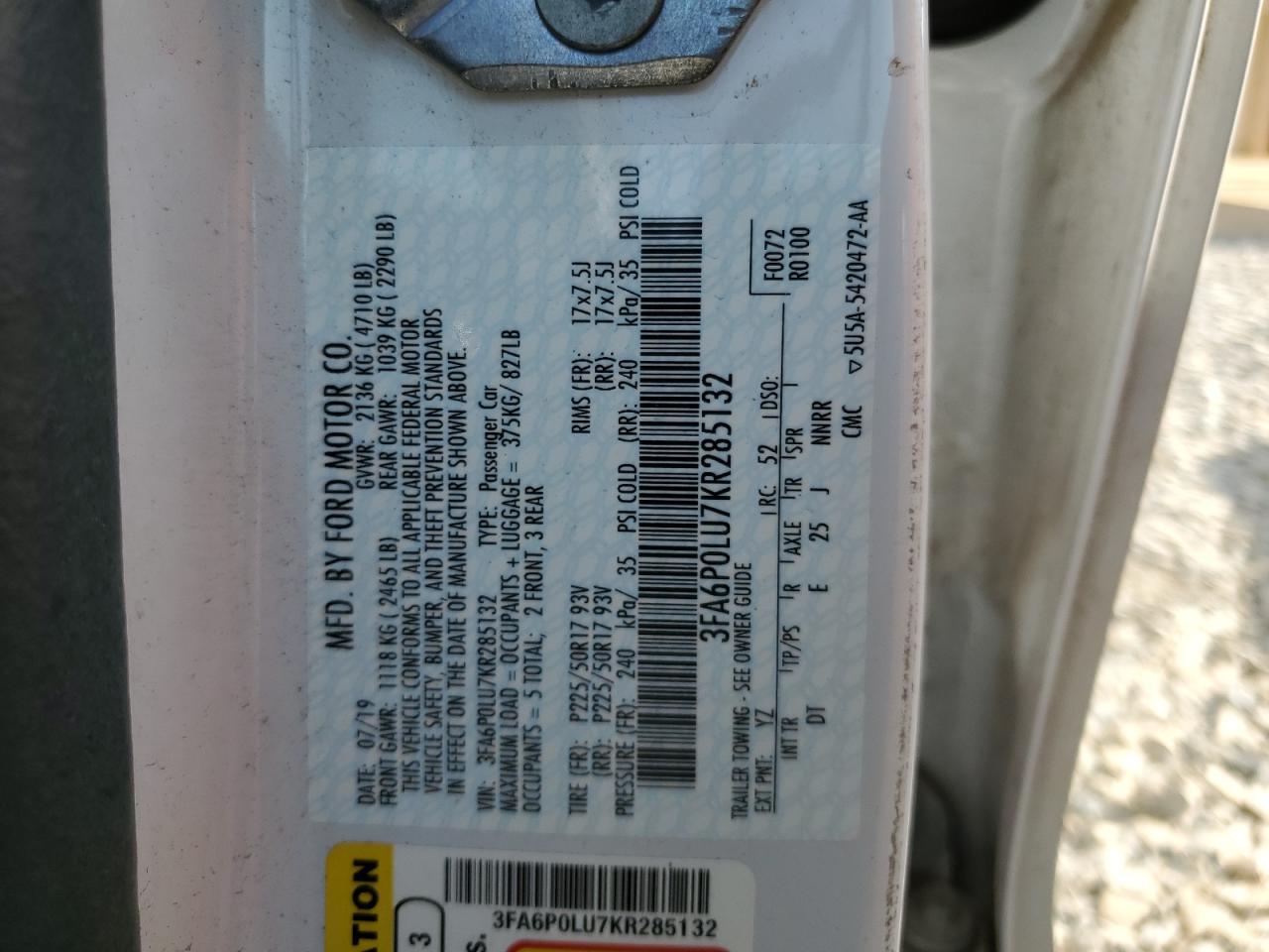 2019 Ford Fusion Se - zdjęcie 12