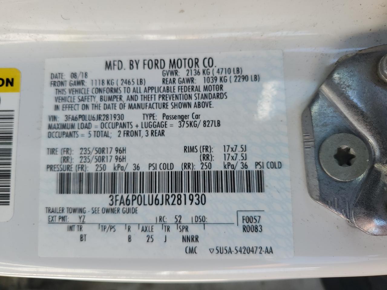 2018 Ford Fusion Se Hybrid - zdjęcie 12