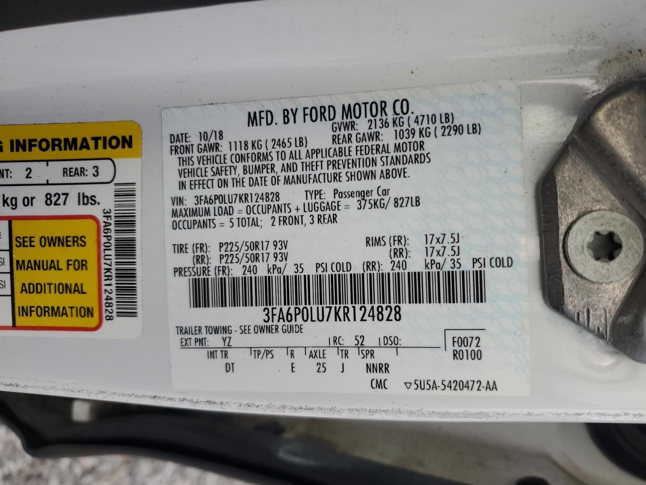 2019 Ford Fusion Se - zdjęcie 12