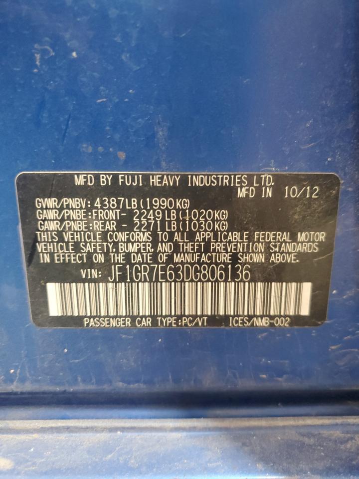 2013 Subaru Impreza Wrx - zdjęcie 13