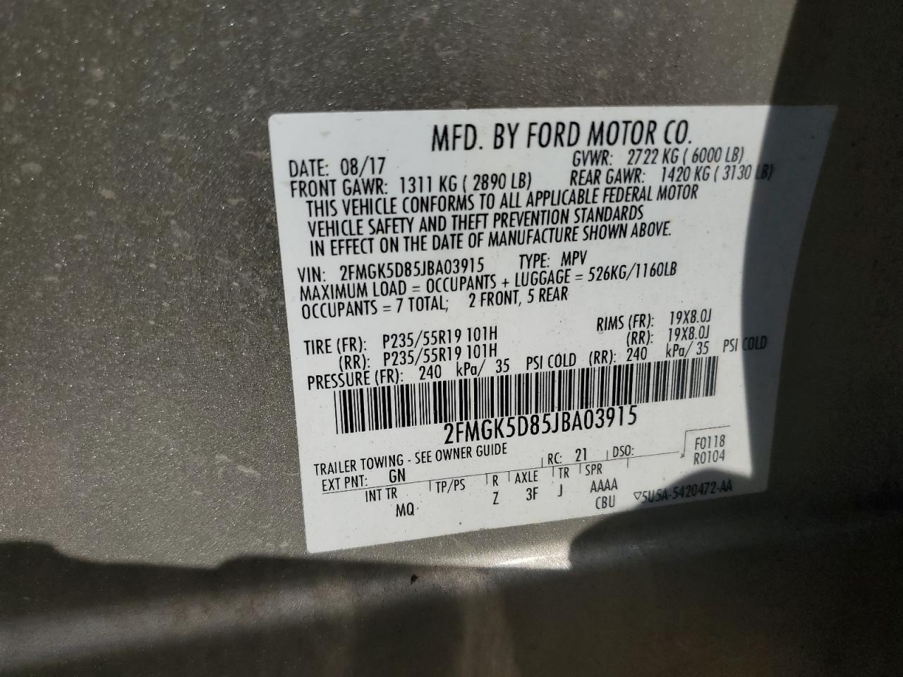 2018 Ford Flex Limited - zdjęcie 14