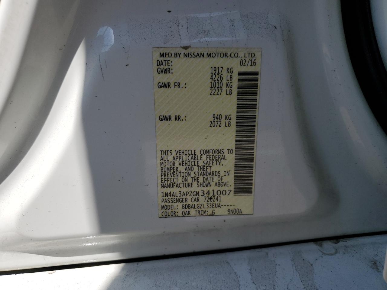 2016 Nissan Altima 2.5 - zdjęcie 13