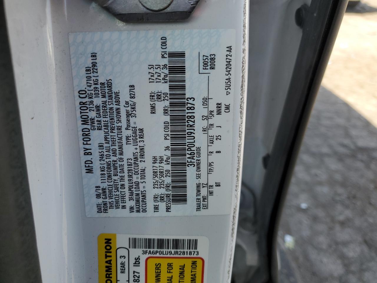 2018 Ford Fusion Se Hybrid - zdjęcie 12