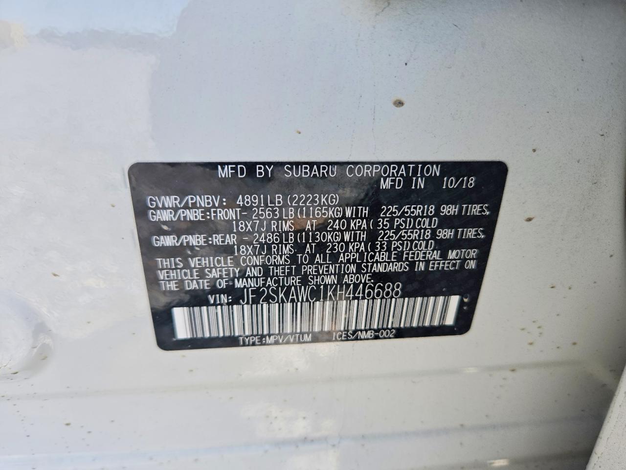 2019 Subaru Forester Touring - zdjęcie 13