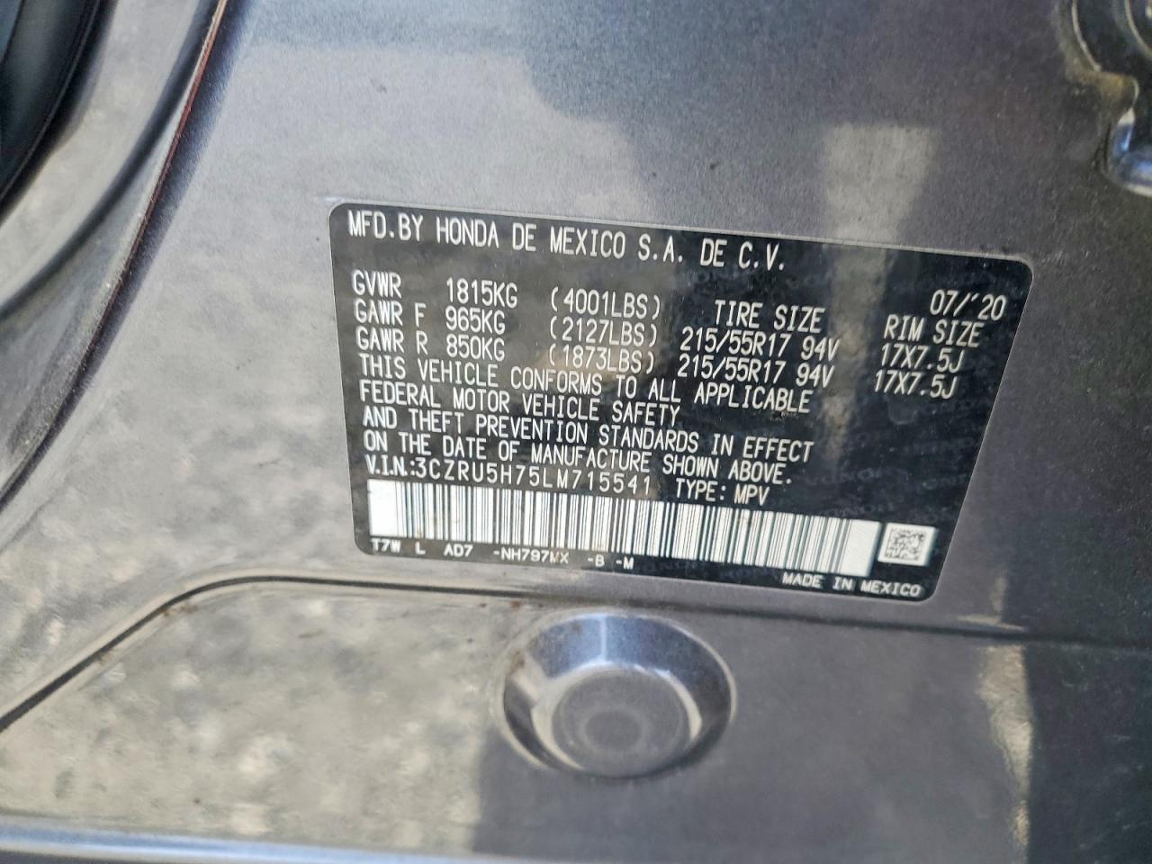 2020 Honda Hr-V Exl - zdjęcie 12