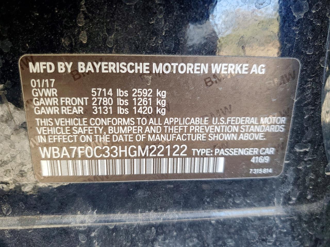 2017 BMW 750 I - zdjęcie 12