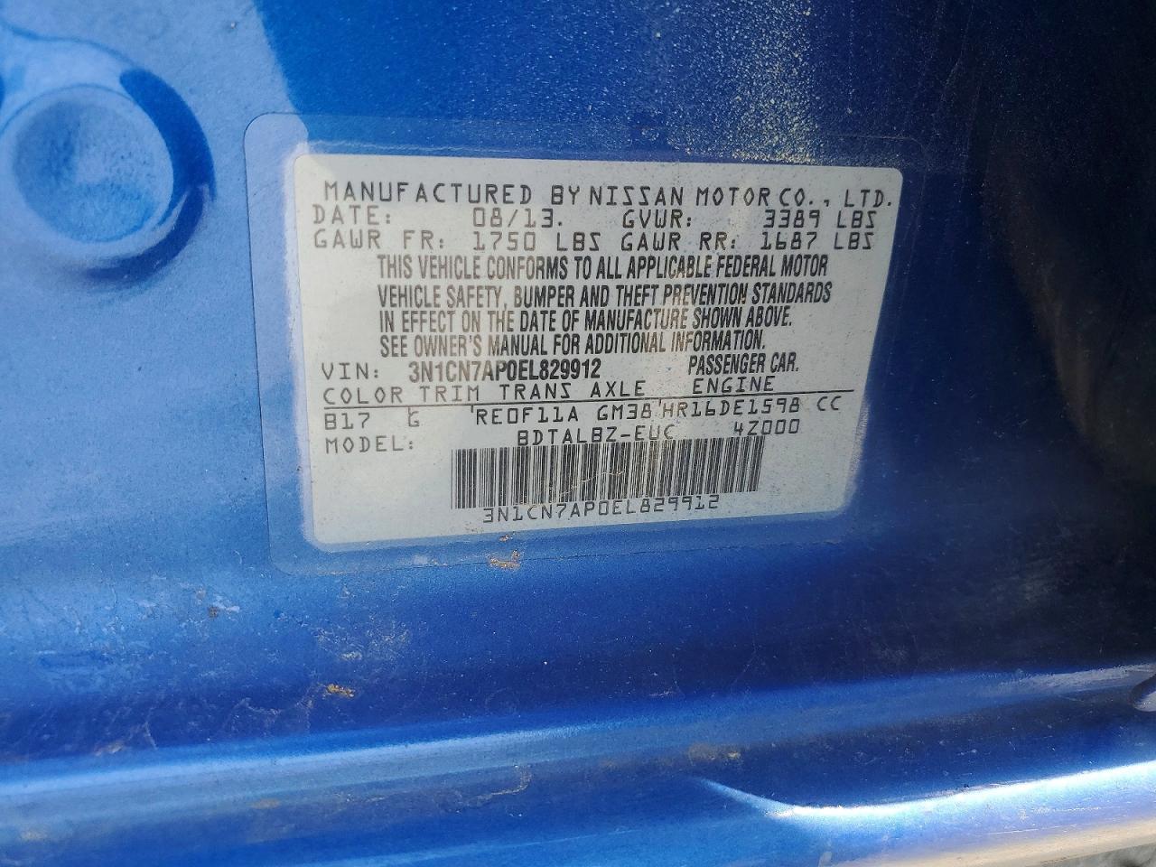 2014 Nissan Versa - zdjęcie 12