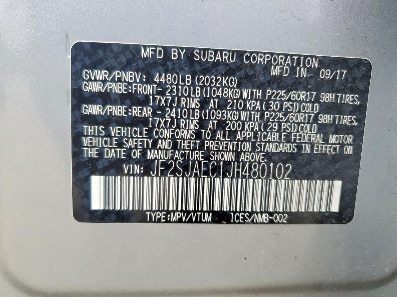 2018 Subaru Forester 2.5I Premium - zdjęcie 12