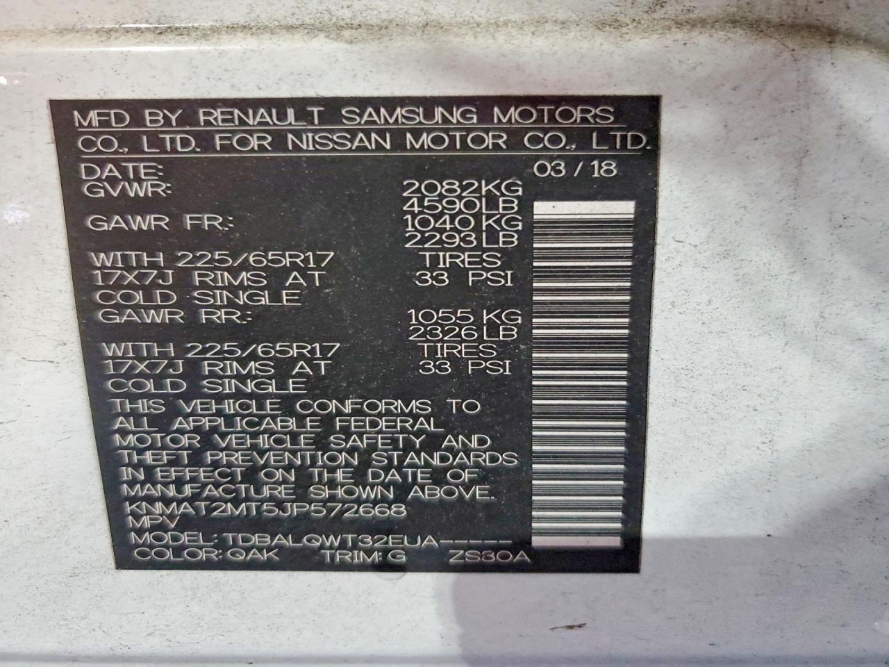 2018 Nissan Rogue Sv - zdjęcie 12