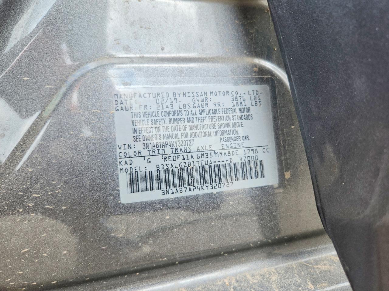 2019 Nissan Sentra Sl - zdjęcie 12