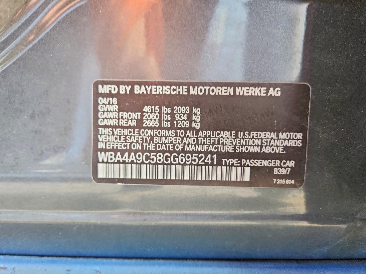 2016 BMW 428 I Gran Coupe Sulev - zdjęcie 12