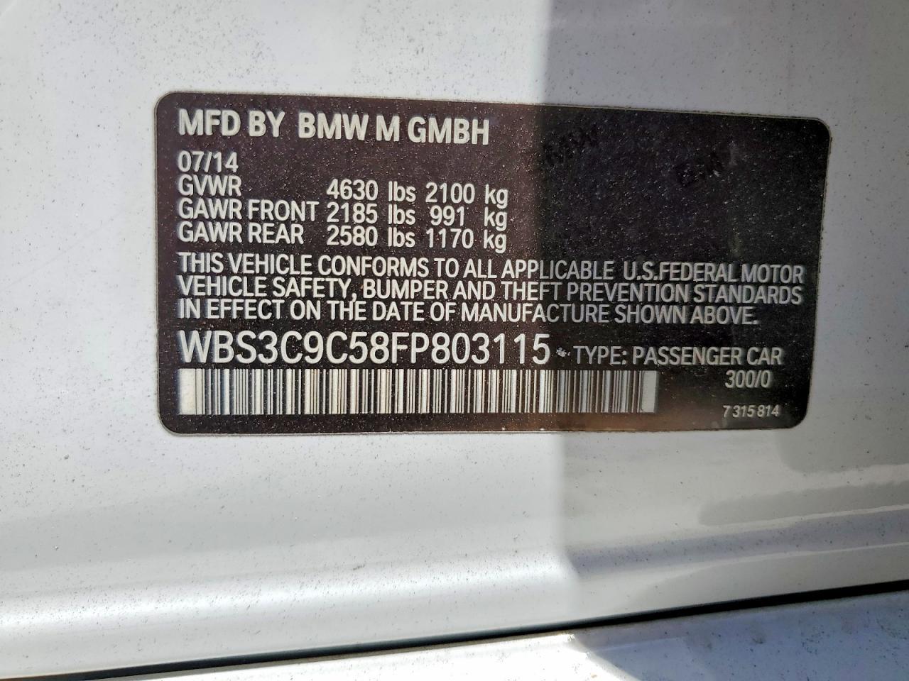 2015 BMW M3 - zdjęcie 12