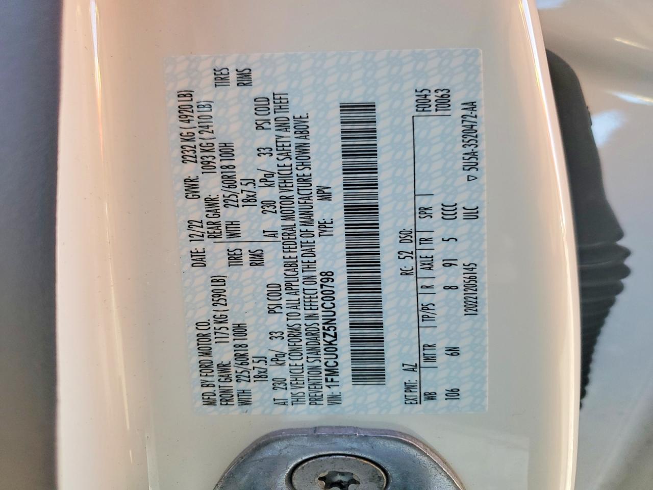 2022 Ford Escape Sel - zdjęcie 14