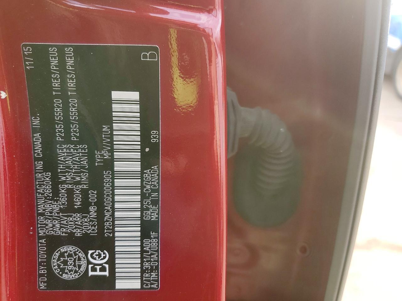 2016 Lexus Rx 350 Base - zdjęcie 12