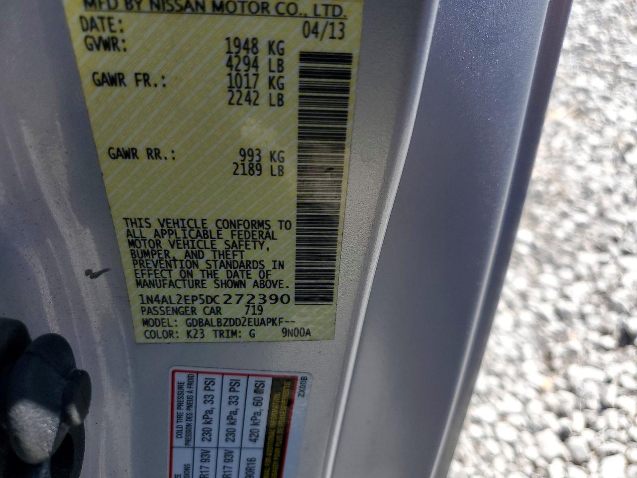 2013 Nissan Altima 2.5 S - zdjęcie 12