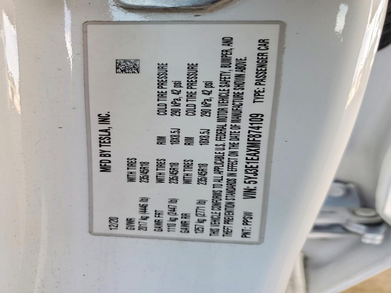 2021 Tesla Model 3 - zdjęcie 12