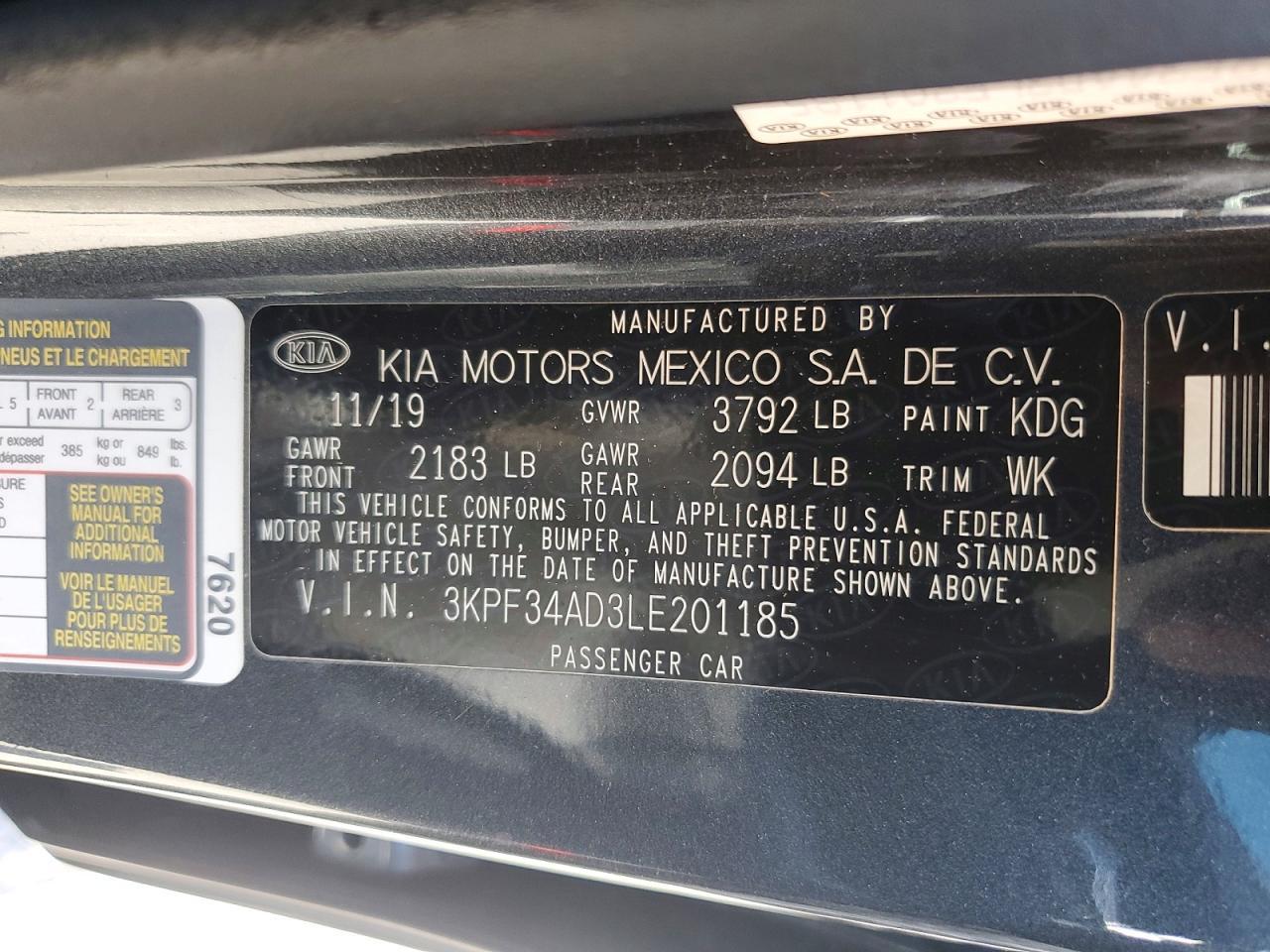 2020 Kia Forte Gt Line - zdjęcie 12
