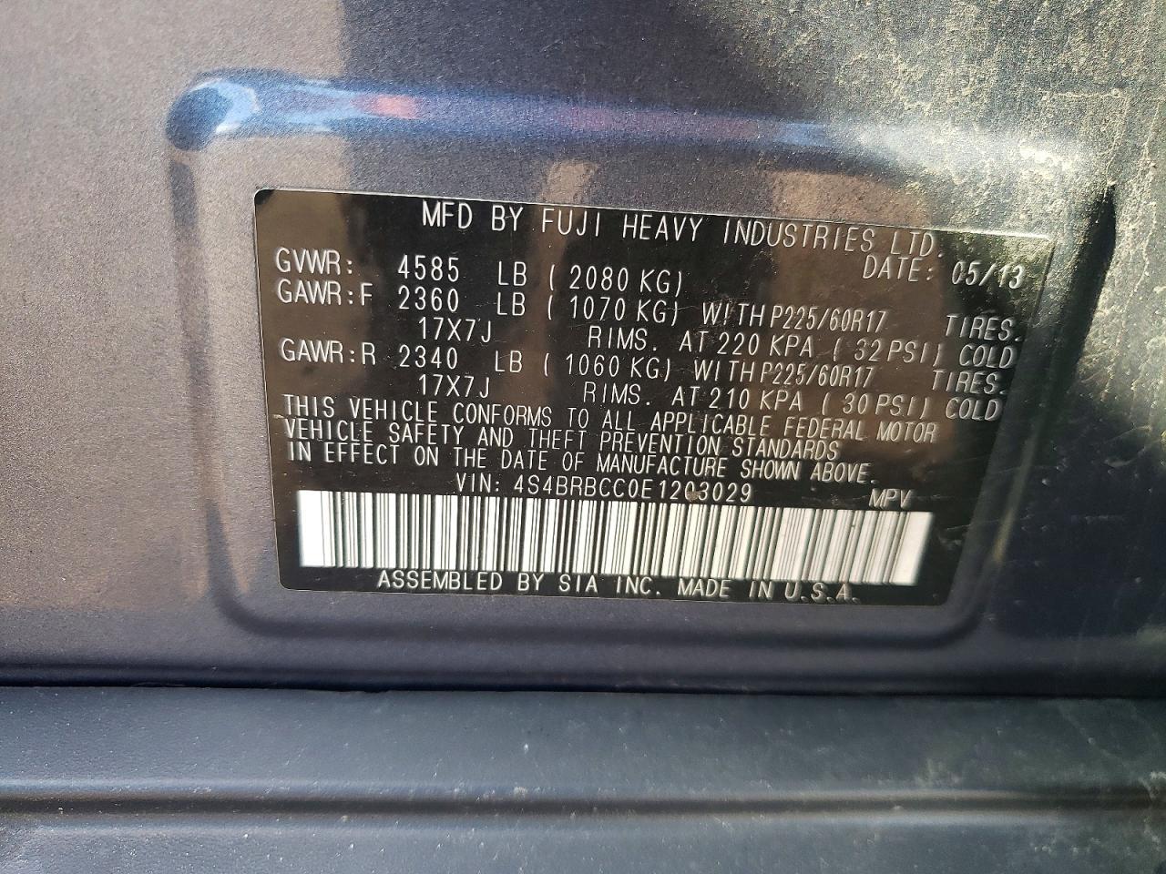 2014 Subaru Outback 2.5I Premium - zdjęcie 11