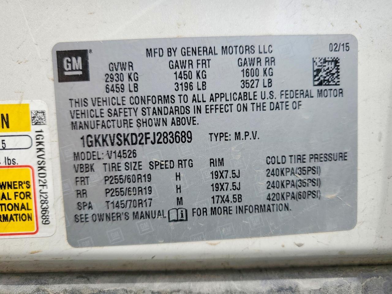 2015 GMC Acadia Slt-2 - zdjęcie 14