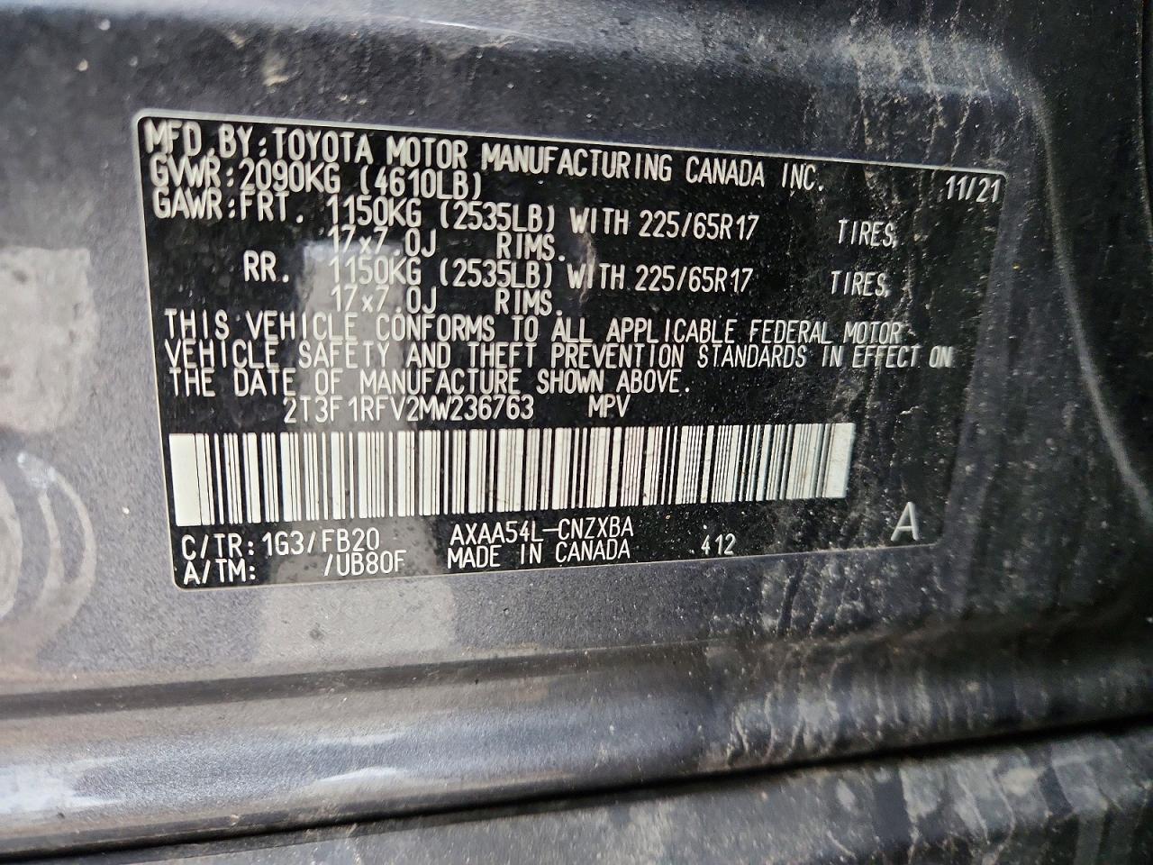 2021 Toyota Rav4 Le - zdjęcie 13