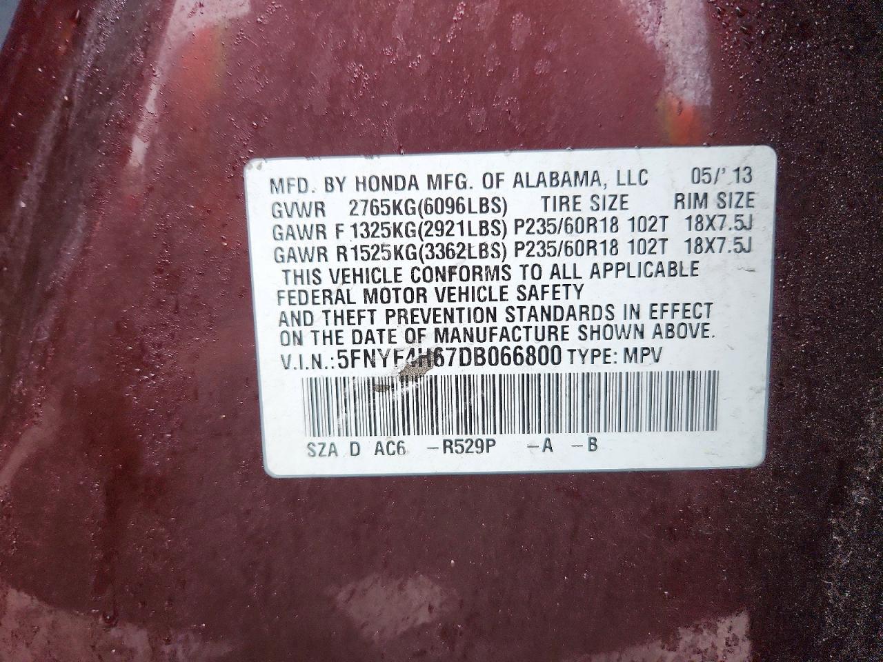 2013 Honda Pilot Exl - zdjęcie 13